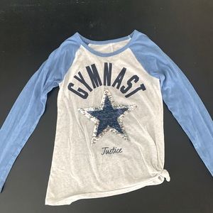 Long Sleeve Flip Sequin Shirt